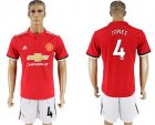 2017-18 Manchester United 4 JONES Home Soccer Jersey
