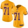 Women's Nike Washington Redskins #71 Charles Mann Limited Gold Rush NFL Jersey