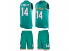 Nike Miami Dolphins #14 Jarvis Landry Limited Aqua Green Tank Top Suit NFL Jersey