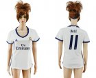 Womens Real Madrid #11 Bale Home Soccer Club Jersey