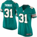 Women's Nike Miami Dolphins #31 Michael Thomas Limited Aqua Green Alternate NFL Jersey