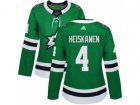 Women Adidas Dallas Stars #4 Miro Heiskanen Green Home Authentic Stitched NHL Jersey