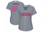 Women Chicago Cubs #56 Hector Rondon Authentic Grey Mother Day Cool Base MLB Jersey