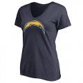 Womens San Diego Chargers Pro Line Primary Team Logo Slim Fit T-Shirt Navy