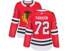 Women Adidas Chicago Blackhawks #72 Artemi Panarin Red Home Authentic Stitched NHL Jersey