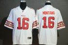 Nike 49ers #16 Joe Montana White Team Logos Fashion Vapor Limited Jersey