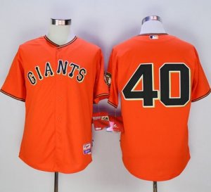 MLB Men San Francisco Giants #40 Madison Bumgarner Orange Old Style Giants Stitched Jersey