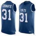 Mens Nike Indianapolis Colts #31 Antonio Cromartie Limited Royal Blue Player Name & Number Tank Top NFL Jersey