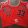 Bulls #33 Scottie Pippen Red 1997-98 Hardwood Classics Mesh Jersey
