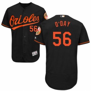 Men\'s Majestic Baltimore Orioles #56 Darren O\'Day Black Flexbase Authentic Collection MLB Jersey
