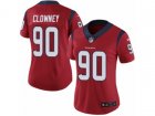 Women Nike Houston Texans #90 Jadeveon Clowney Vapor Untouchable Limited Red Alternate NFL Jerse