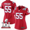 Womens Nike New England Patriots #55 Jonathan Freeny Elite Red Alternate Super Bowl LI 51 NFL Jersey