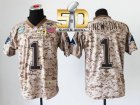 Nike Carolina Panthers #1 Cam Newton Camo Super Bowl 50 Men Stitched NFL New Elite USMC Jersey