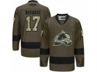 Mens Reebok Colorado Avalanche #17 Rene Bourque Authentic Green Salute to Service NHL Jersey