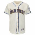 Mens Seattle Mariners Majestic Alternate Blank Cream Flex Base Authentic Collection Team Jersey