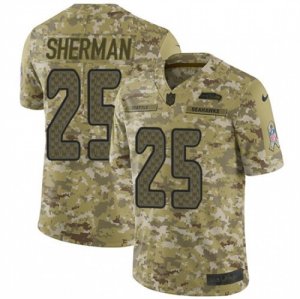 Mens Nike Seattle Seahawks #25 Richard Sherman Limited Camo 2018 Salute to Service NFL Jersey