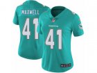 Women Nike Miami Dolphins #41 Byron Maxwell Vapor Untouchable Limited Aqua Green Team Color NFL Jersey