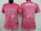 women nfl chicago bears #90 peppers pink[2011 fem fan]