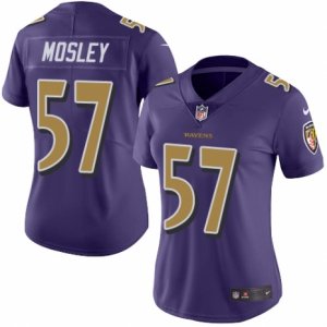 Women\'s Nike Baltimore Ravens #57 C.J. Mosley Limited Purple Rush NFL Jersey