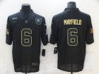 Nike Browns #6 Baker Mayfield Black 2020 Salute To Service Limited Jersey
