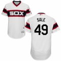 Men's Majestic Chicago White Sox #49 Chris Sale White Flexbase Authentic Collection MLB Jersey