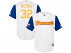 Mens Venezuela Baseball Majestic #32 Jhondaniel Medina White 2017 World Baseball Classic Replica Team Jersey