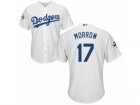 Los Angeles Dodgers #17 Brandon Morrow Replica White Home 2017 World Series Bound Cool Base MLB Jersey