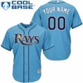 Womens Majestic Tampa Bay Rays Customized Authentic Light Blue Alternate 2 Cool Base MLB Jersey