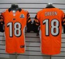 Nike Bengals #18 A.J. Green Orange With Hall of Fame 50th Patch NFL Elite Jersey