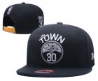 Warriors 30 Stephen Curry Black City Edition Adjustable Hat YD