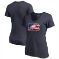 Philadelphia Eagles Navy Womens NFL Pro Line by Fanatics Branded Banner State T-Shirt