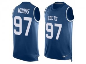 Mens Nike Indianapolis Colts #97 Al Woods Limited Royal Blue Player Name & Number Tank Top NFL Jersey