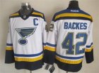 NHL st. louis blues #42 David Backes blue-white jerseys