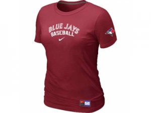 Women Toronto Blue Jays Nike Red Short Sleeve Practice T-Shirt