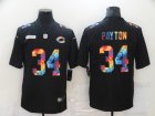 Men Chicago Bears #34 Walter Payton Multi-Color Black 2020 NFL Crucial