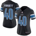 Women's Nike Detroit Lions #40 Justin Forsett Limited Black Rush NFL Jersey