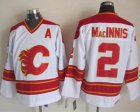 Calgary Flames #2 Al MacInnis White CCM Throwback Stitched NHL Jersey
