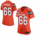 Womens Nike Cleveland Browns #66 Spencer Drango Limited Orange Alternate NFL Jersey