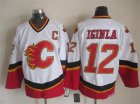 NHL Calgary Flames #12 Jarome Iginla Red white Throwback Jerseys