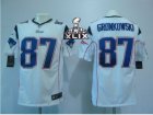 2015 Super Bowl XLIX Nike NFL new england patriots #87 gronkowski white Game Jerseys