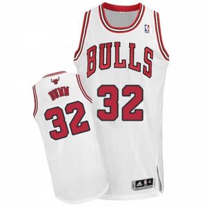 Mens Adidas Chicago Bulls #32 Kris Dunn Authentic White Home NBA Jersey