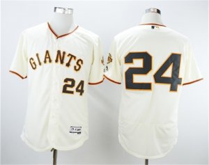 Giants #24 Willie Mays Cream Flexbase Jer