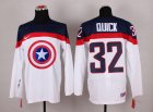 NHL Olympic Team USA #32 Jonathan Quick white Captain America Fashion Stitched Jerseys
