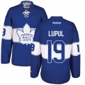 Mens Reebok Toronto Maple Leafs #19 Joffrey Lupul Authentic Royal Blue 2017 Centennial Classic NHL Jersey