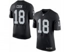Mens Nike Oakland Raiders #18 Connor Cook Elite Black Team Color NFL Jersey