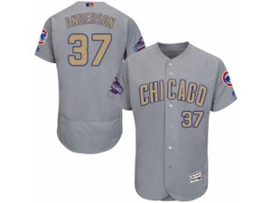Chicago Cubs #37 Brett Anderson Gray 2017 Gold Champion Flexbase Authentic Collection MLB Jersey
