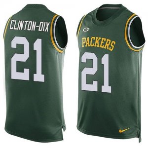 Nike Green Bay Packers #21 Ha Ha Clinton-Dix Green Team Color Men Stitched NFL Limited Tank Top Jersey