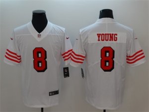 Nike 49ers #8 Steve Young White Color Rush Vapor Untouchable Limited Jersey
