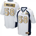Nike Denver Broncos #58 Von Miller White Men Stitched NFL Game Super Bowl 50 Collection Jersey