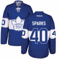 Mens Reebok Toronto Maple Leafs #40 Garret Sparks Authentic Royal Blue 2017 Centennial Classic NHL Jersey